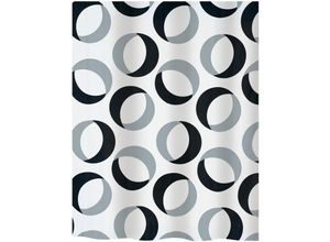 7610583151841 - Spirella - Sammlung von Rings Textil Duschvorhang 180 x 200 100% Polyester Grau