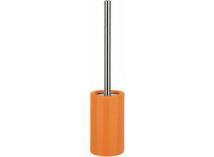 7610583160836 - Spirella - Escobillero Röhre von Gres in orange Farbe Ø105 x 42 cm