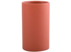 7610583211996 - Zahnputzbecher Zahnbürstenhalter Keramik Tube 7x115 cm Terracotta Rot Matt - Spirella