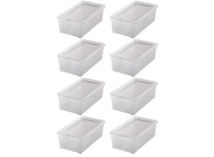 7610859138538 - 6611500096WS Aufbewahrungsboxen 8-er Set Clear Box Lady Shoe 5 l mit Deckel - AppMyBox - Rotho