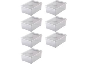 7610859138545 - 6672600096WS 7-er Set Clear Box Man Shoe 10 l mit Deckel AppMyBox - Rotho