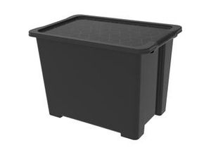 7610859238658 - Aufbewahrungsbox evo Easy mit Rollen und Deckel 65 l black collection Aufbewahrungsboxen - Rotho