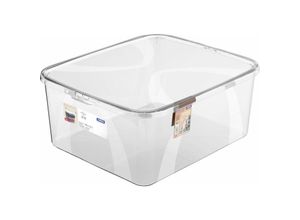 7610859239297 - Rotho LONA Aufbewahrungsbox mit Deckel transparent Praktische Kunststoffbox schützt Inhalt vor Staub und Feuchtigkeit Füllmenge 19 Liter