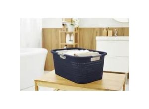 7610859260253 - Wäschekorb Country 40 l midnight blau Wäschebox Wäschesammler Wäschetonne - Rotho