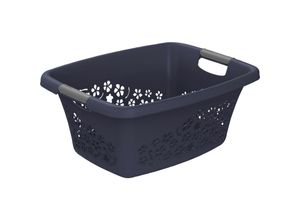 7610859260376 - Wäschekorb Flowers 25 l midnight blau Wäschekorb - Rotho