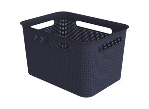 7610859260918 - Wäschebox Brisen 16 l midnight blau Aufbewahrungsbox Korb - Rotho