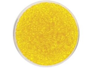 7610877278971 - Glorex Rocailles 26 mm Farbe transparent 17 g zitronengelb Schmuckbasteln