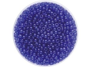 7610877279008 - Glorex Rocailles 26 mm 17 g transparent lapis Schmuckbasteln