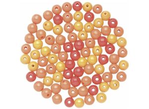 7610877420769 - Glorex Holzperle orange-mix 15 mm Schmuckbasteln