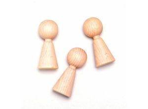 7610877475028 - Glorex Gmbh - Glorex Figur Kegel Buche 20x50 mm 3 Stück Bastelmaterial
