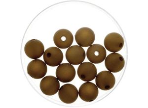 7610877486239 - Glorex Gmbh - Glorex Perle Polaris 8 mm 15 Stück matt dunkelbraun Schmuckbasteln