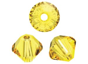 7610877487175 - Glorex Schliffspitz Perle Swarovski 4 mm 25 Stück citrine Schmuckbasteln