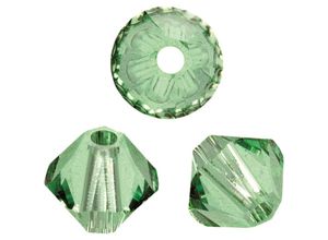 7610877487298 - Glorex Schliffspitz Perle Swarovski 4 mm 25 Stück peridot Schmuckbasteln