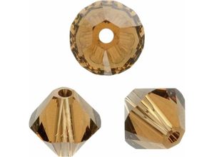 7610877487311 - Glorex Schliffspitz Perle Swarovski 4 mm 25 Stück smoked topaz Schmuckbasteln