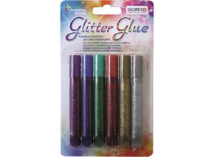 7610877519586 - Glorex Gmbh - Glorex Glitterglue Stifte 6 x 105 ml Bastelfarben