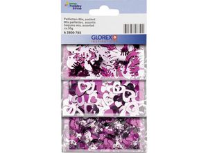 7610877566504 - Glorex Gmbh - Glorex Pailletten-Mix rosa pink  30 g Bastelmaterial