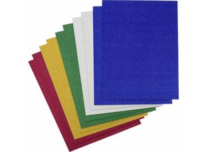 7610877566641 - Glorex Gmbh - Glorex Glitter-Karton 20 x 30 cm 10 Stück Bastelpapier