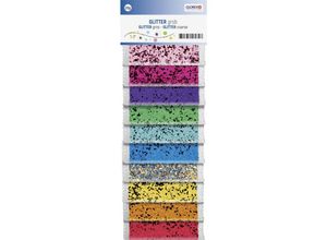 7610877569727 - Glorex Gmbh - Glorex Glitter grob 20 g bunt 10 Farben Bastelmaterial