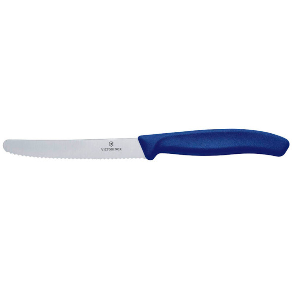 7611160004079 - VICTORINOX Gemüsemesser Swiss Classic silber blau glatt Klinge 110 cm