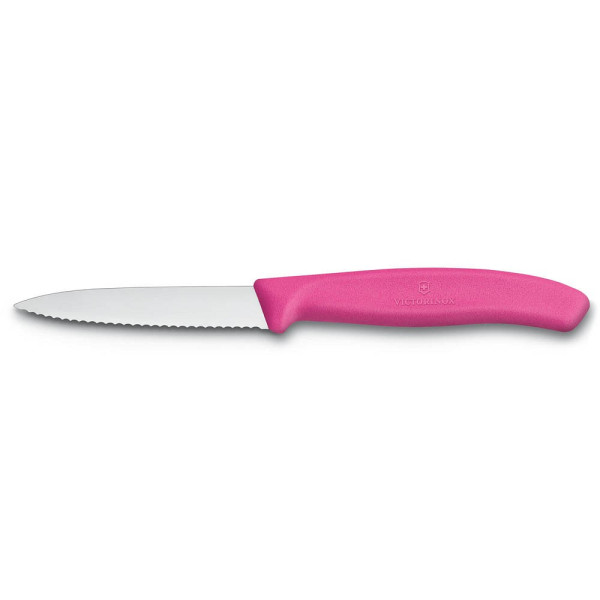 7611160032232 - VICTORINOX Gemüsemesser Swiss Classic silber pink glänzend Klinge 80 cm