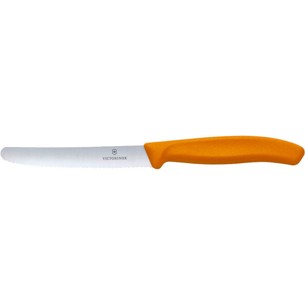 7611160032362 - VICTORINOX Gemüsemesser Swiss Classic silber orange glatt Klinge 110 cm