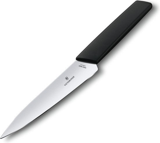 7611160092397 - Swiss Modern Kochmesser - 15cm - Rostfreier Stahl PP-Kunststoff - Schwarz