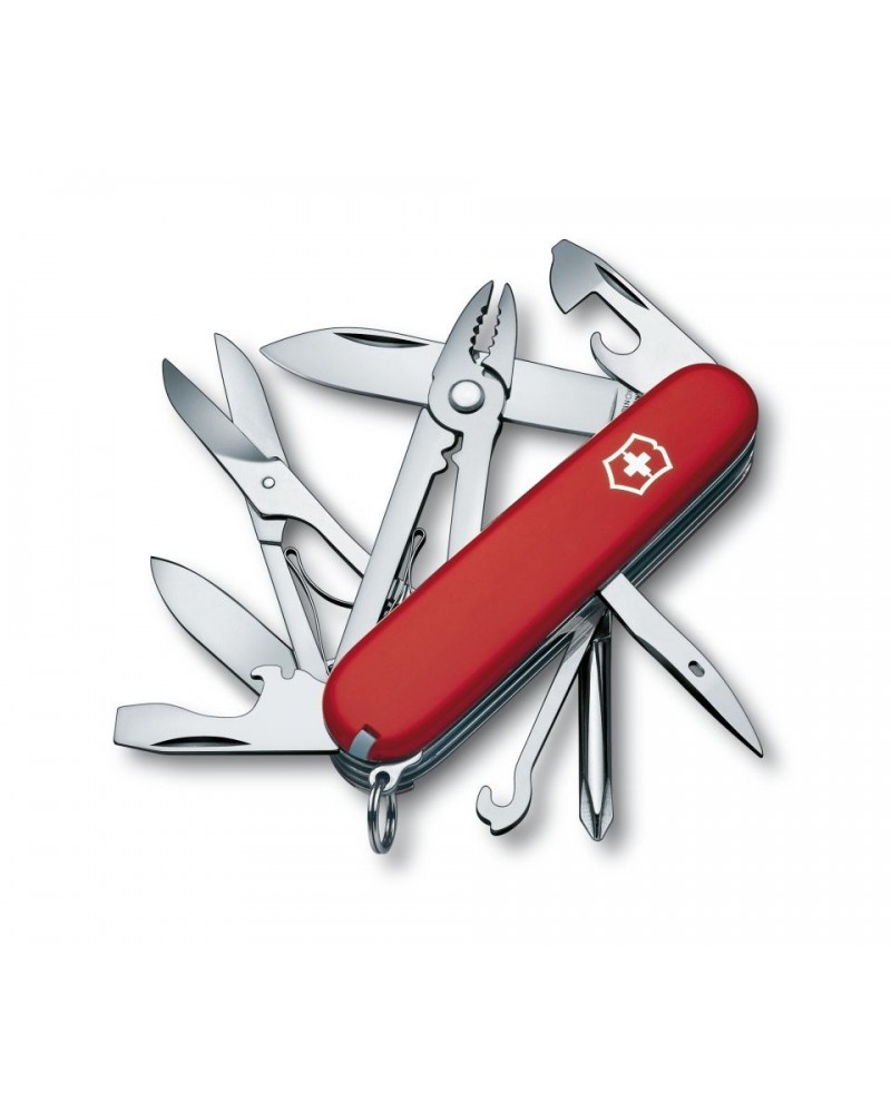 7611160101129 - - Schweizer Offiziersmesser Deluxe-Tinker mit Mehrzweckzange und Schraubendreher 17 Funktionen ideal für den täglichen Gebrauch rot 14723 7611160101129 - - Schweizer Offiziersmesser Deluxe-Tinker mit Mehrzweckzange und Schraubendreher 17 Funktionen ideal für den täglichen Gebrauch rot 14723