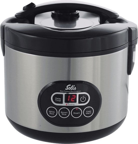 7611210979296 - SOLIS 97929 RICE COOKER DUO PROGRAM Reiskocher (Schwarz Silber)