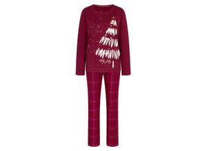 7611358135523 - Winter Moments Schlafanzug Henley-Ausschnitt für Damen rot 46