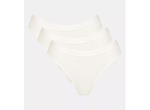 7611358850839 - sloggi - Slip mit hohem Beinausschnitt - White 00XS - sloggi Go Casual - Unterwäsche für Frauen