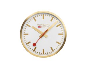 7611382602381 - MONDAINE Wanduhr »Wanduhr Goldfarben 25cm«