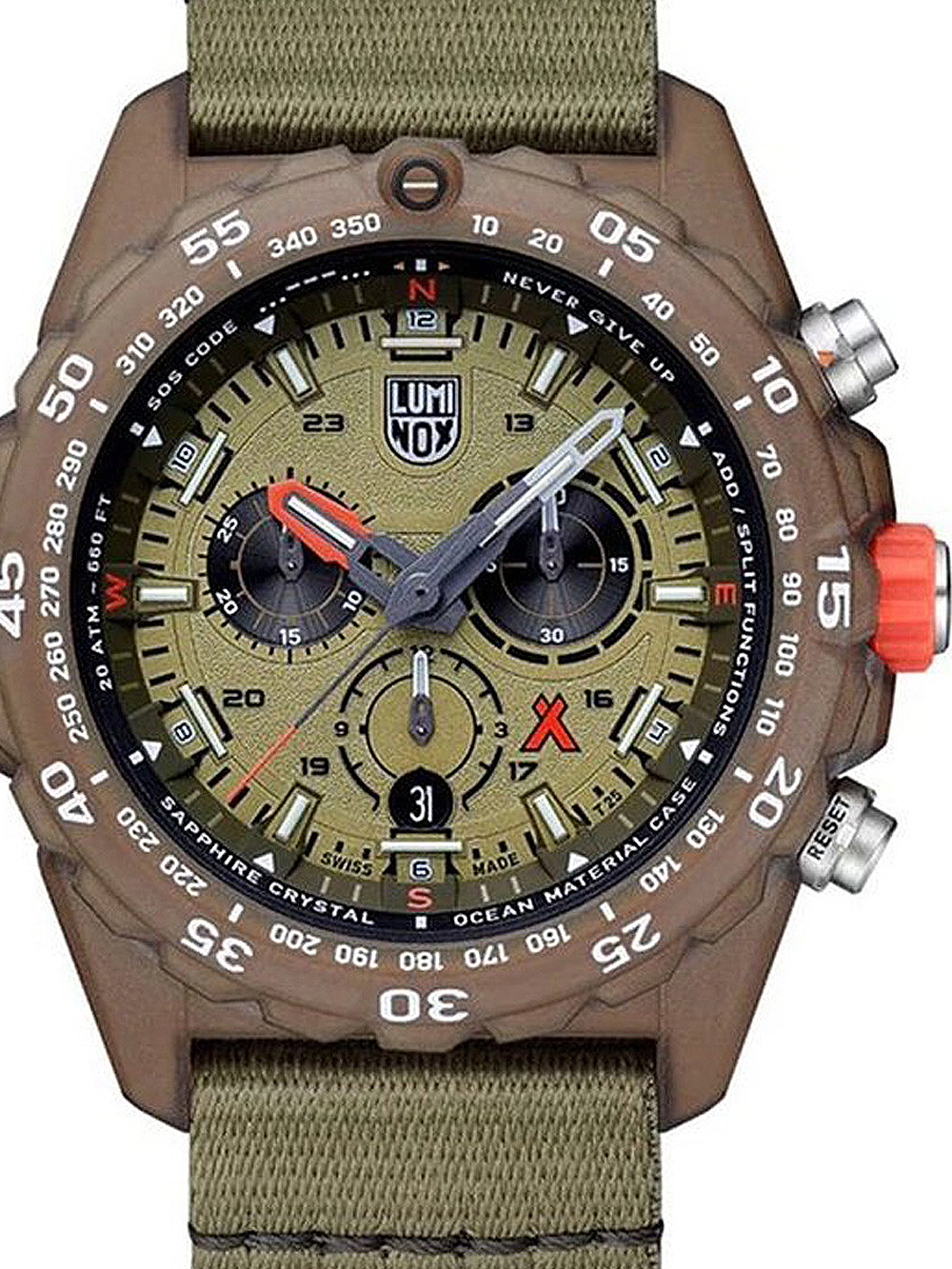 7611382617576 - XB3757ECO Bear Grylls Survival Eco Master Chronograph Herrenuhr 45mm 20ATM