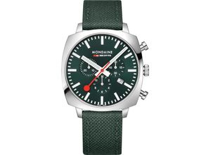 7611382639684 - MONDAINE® Chronograph mit Wechselarmband grün 99