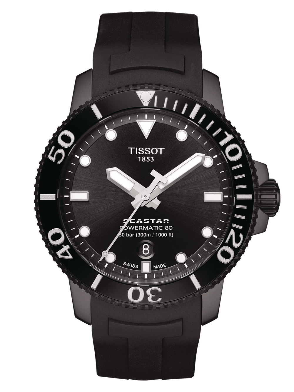 7611608290040 - TISSOT SEASTAR 1000 T1204073705100 Herren Automatikuhr 80h Gangreserve