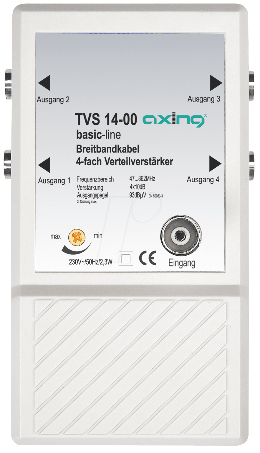 7611682000368 - AXING CATV-Verteilverstärker TVS 14-00 4fach fkleine CATV-Netze