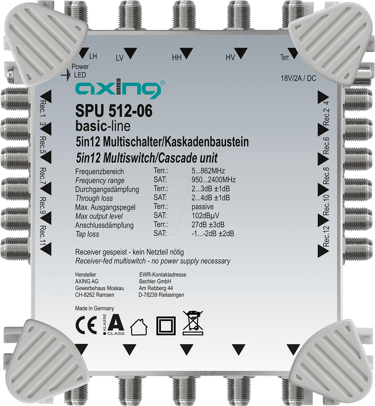 7611682005349 - SPU 512-06 - Multischalter 5 in 12 Kaskadebaustein basic-line