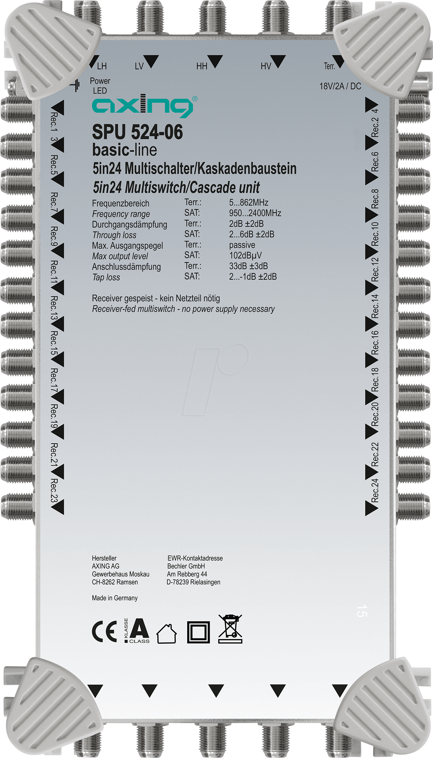 7611682005363 - SPU 524-06 - Multischalter 5 in 24 Kaskadebaustein basic-line