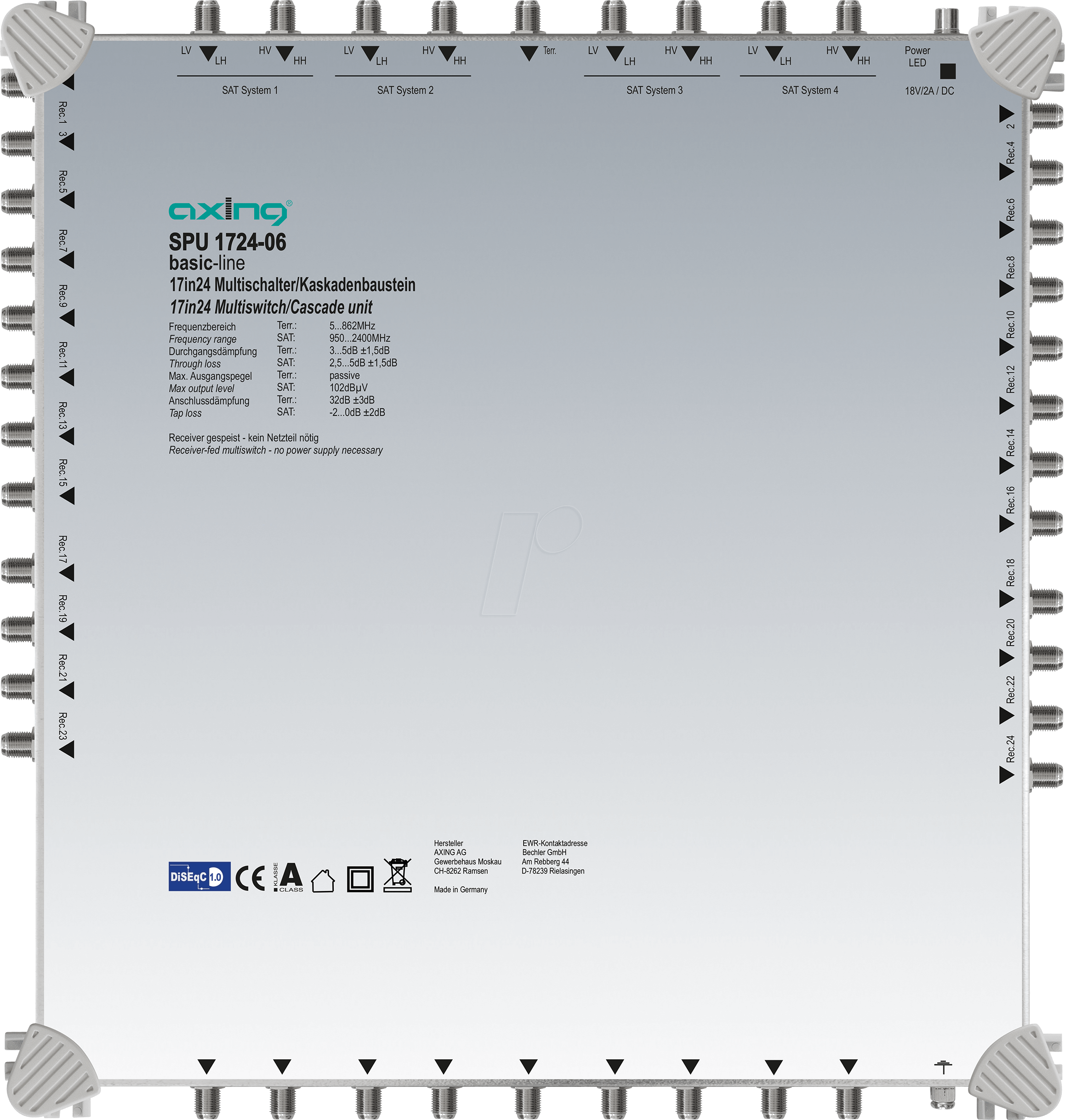 7611682005516 - SPU 1724-06 - Multischalter 17 in 24 Kaskadebaustein basic-line