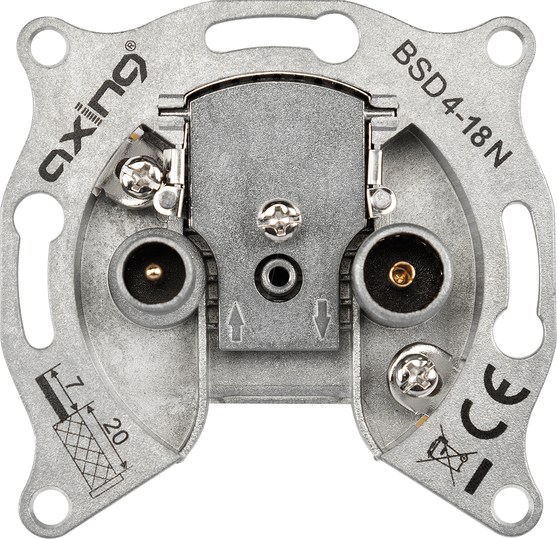 7611682007343 - BSD 4-18N - CATV-Antennensteckdose 5…1006 MHz