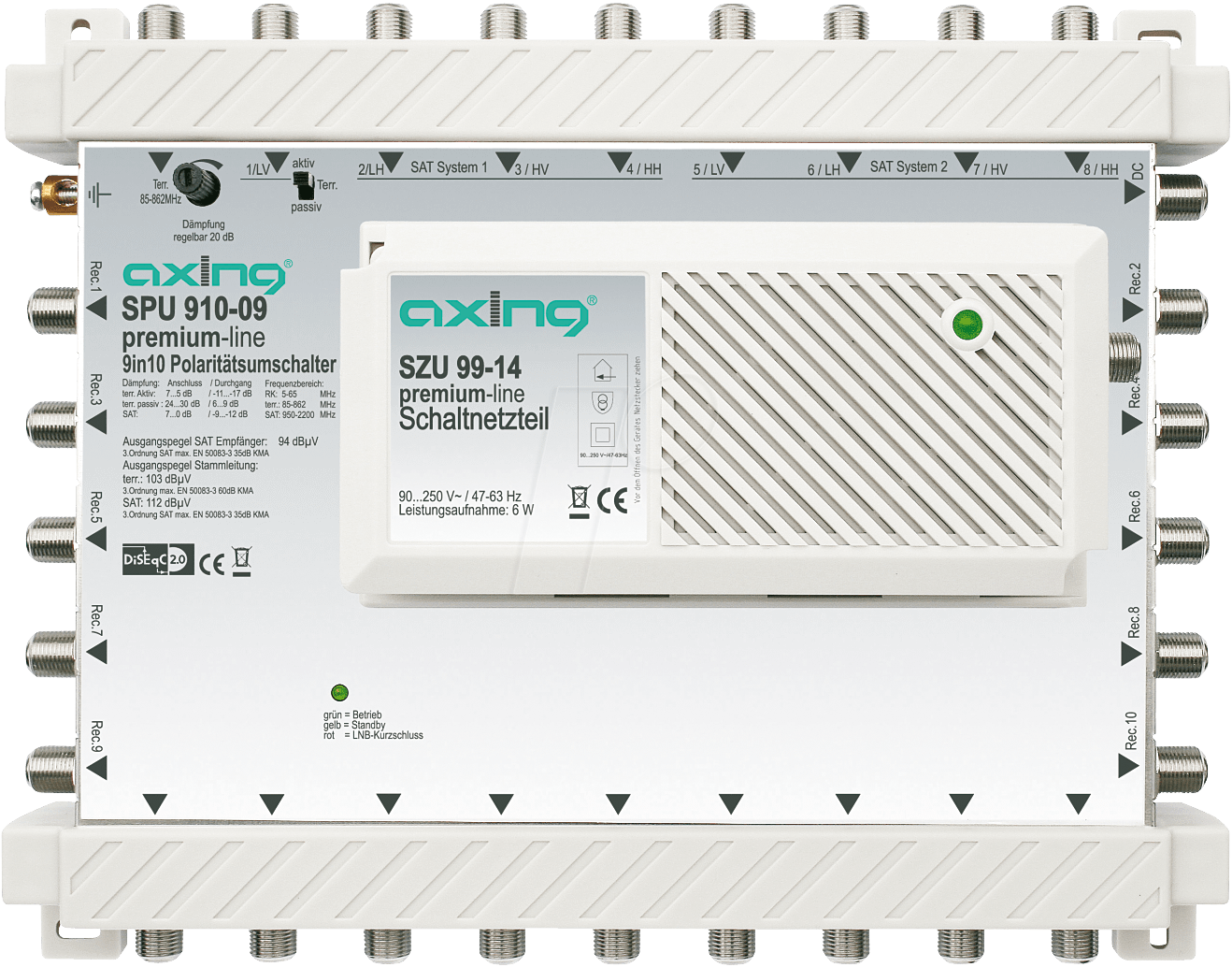 7611682130980 - SAT SPU910-09 - Multischalter 9   10 Premium-Line