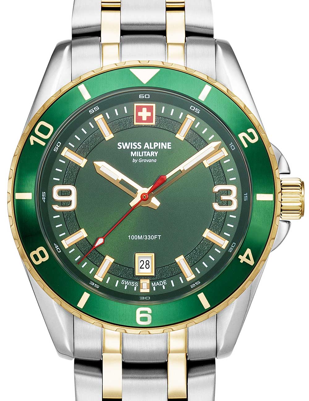 7611751181400 - 70341144 Herrenuhr Sierra bicolor grün 42mm 10ATM