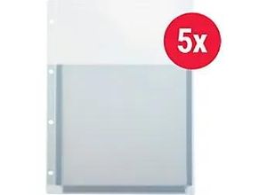 7611967560419 - Kolma Prospekthüllen DIN A4 Glasklar Transparent 180 Mikron PVC (Polyvinylchlorid) Oben 4 Löcher 5 Stück