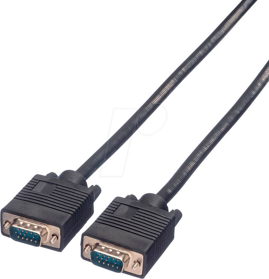 7611990111589 - Roline VGA Anschlusskabel VGA 15pol Stecker VGA 15pol Stecker 600 m Schwarz 11045206 verriegelbar VGA-Kabel