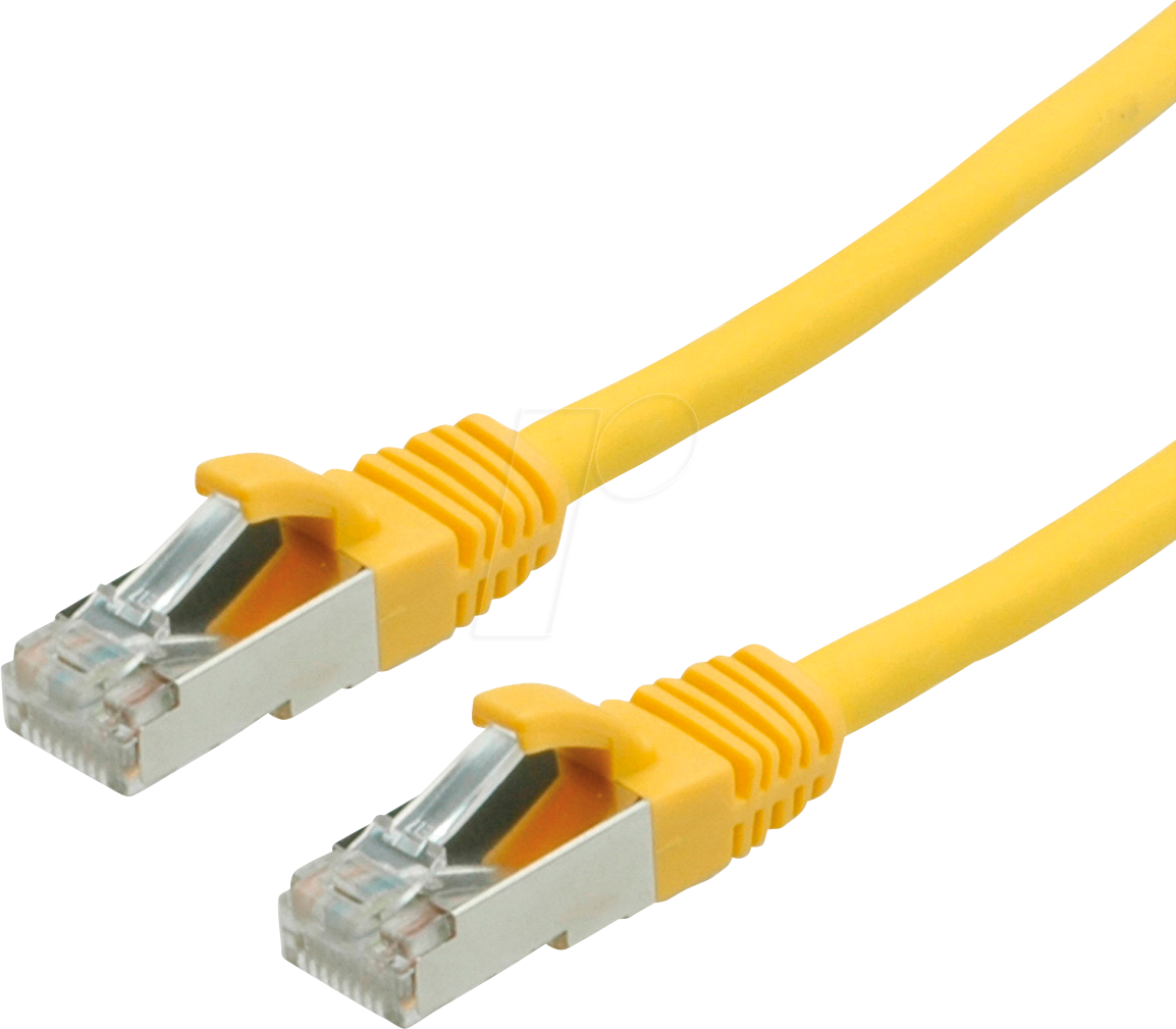 7611990113408 - 21991222 - Patchkabel Cat6 S FTP PIMF gelb 05m