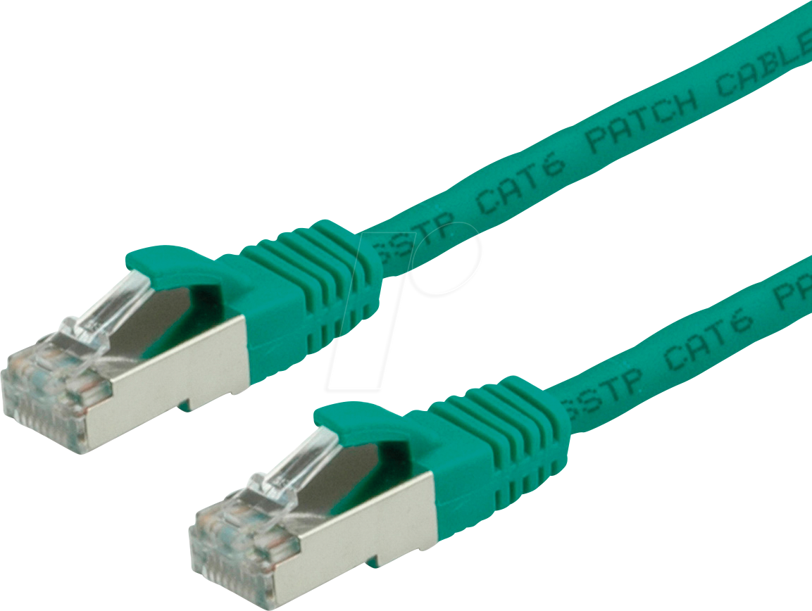 7611990113415 - 21991223 - Patchkabel Cat6 S FTP PIMF grün 05m