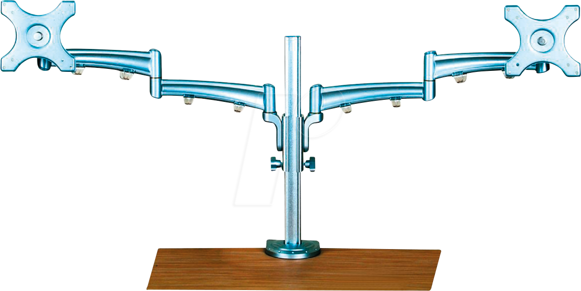 7611990114870 - VALUE LCD-Doppelarm Tisch-Trägerstange 4 Gelenke separat höhenverstellbar bis 2x 5 kg