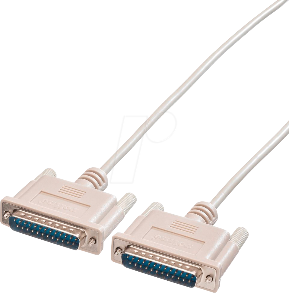 7611990115150 - Roline Seriell Verlängerungskabel [1x D-SUB-Stecker 25pol - 1x D-SUB-Stecker 25pol] 450 m Grau