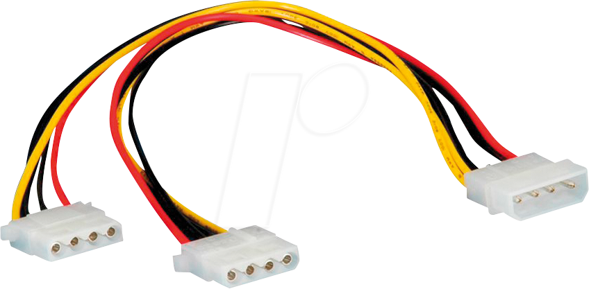 7611990116157 - 11031005 - 4 Pin HDD Buchse > 2x 4 Pin HDD Stecker 03 m