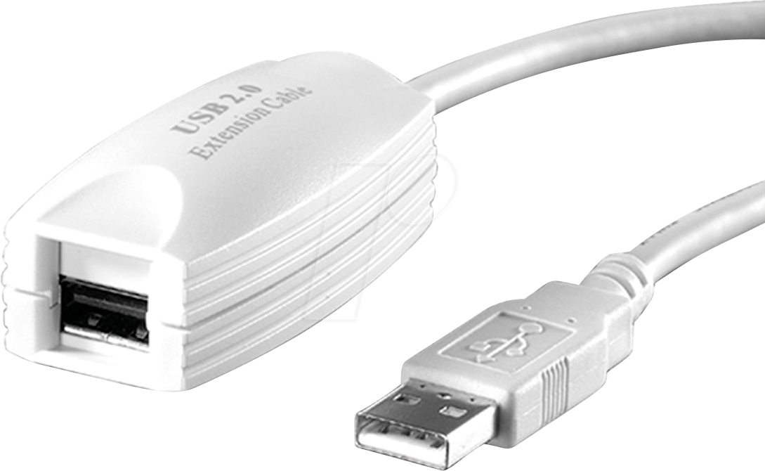 7611990120536 - Usb 20 Verlängerung weiss 5m (12991100) (12991100) - Value