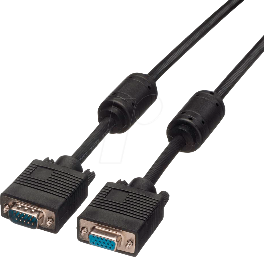 7611990120857 - 11045353 - VGA Monitor Kabel 15-pol Verlängerung Ferrit 3 m